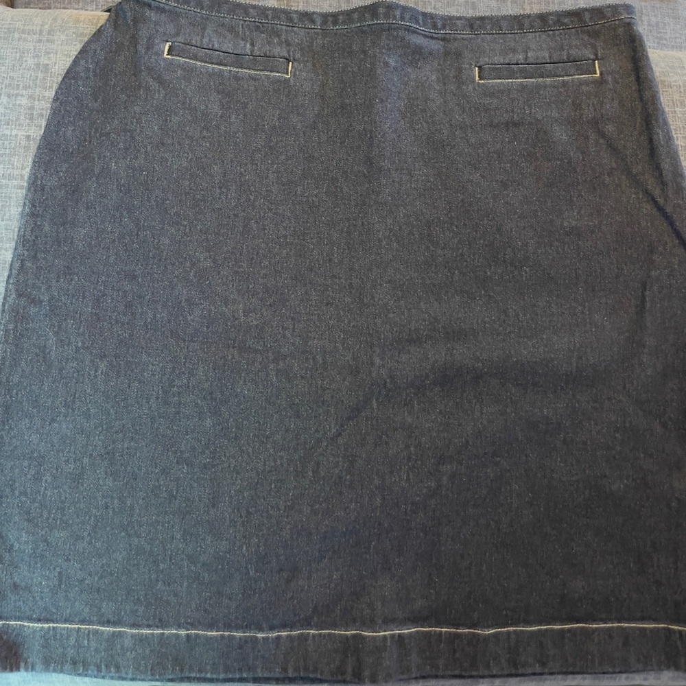 LOFT Blue A-Line Knee-Length Skirt for Work